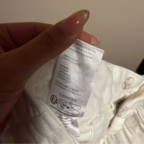 Anthropologie Crisp White Wide Leg Trousers - Picture 7 of 7